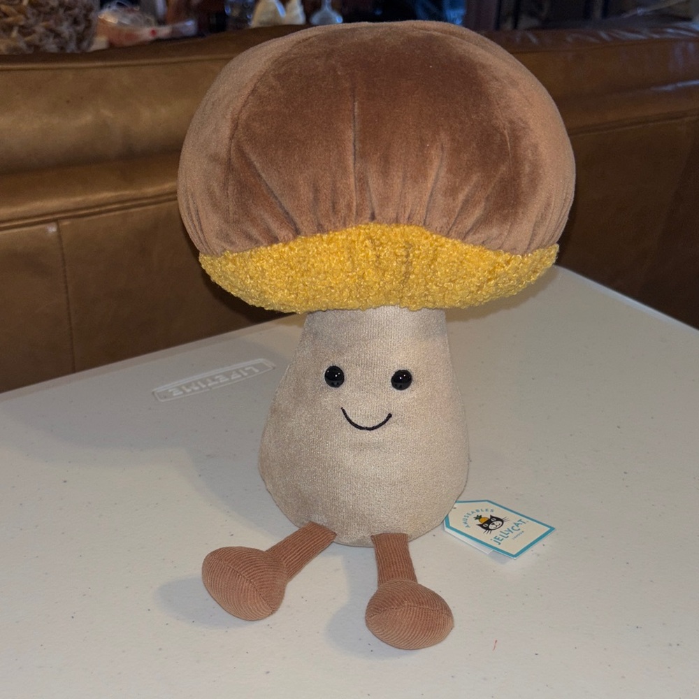 Jellycat Amuseable Mushroom/Toadstool - Brown and Yellow